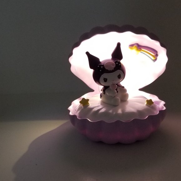 Sanrio  Kuromi Shell with rainbow, stars and cloud Led Night Light /Cake topper - Picture 2 of 16